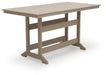 Seacliff Beach - Rectangular Counter Height Dining Table With Umbrella Option - Medium Brown – Dining Tables by Signature Design by Ashley® at Furniture Wholesale Plus , Nashville furniture store