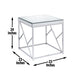 Evelyn - Mirror Top End Table - Silver – End Tables by Steve Silver Furniture at Furniture Wholesale Plus , Nashville furniture store