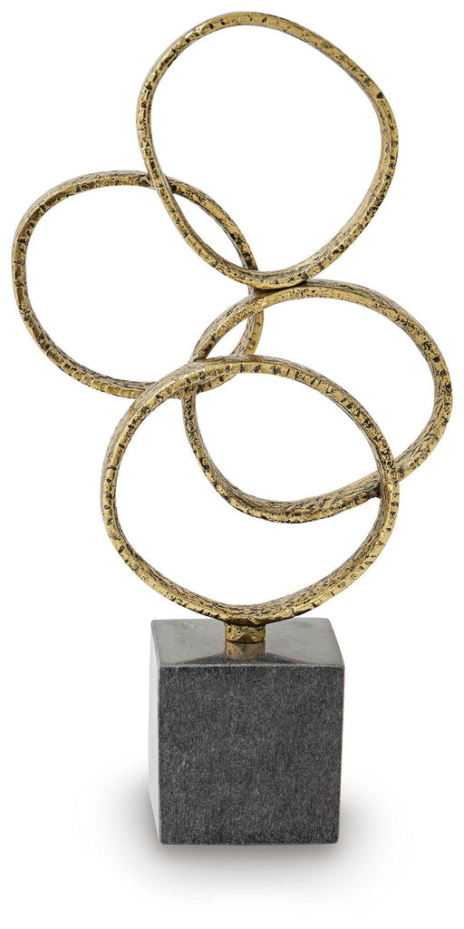Wellcott - Sculpture - Gold Finish / Black – Sculptures & Figurines by Signature Design by Ashley® at Furniture Wholesale Plus , Nashville furniture store