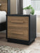 Kozmour - Two Drawer Night Stand - Black / Brown – Accent Nightstands by Signature Design by Ashley® at Furniture Wholesale Plus , Nashville furniture store