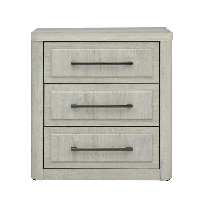 Modern Play - Nightstand With Charging Station - Natural White – Nightstands w/ Charging Stations by Liberty Furniture at Furniture Wholesale Plus , Nashville furniture store
