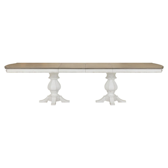 Magnolia Manor - Double Pedestal Table - Antique White – Dining Tables by Liberty Furniture at Furniture Wholesale Plus , Nashville furniture store