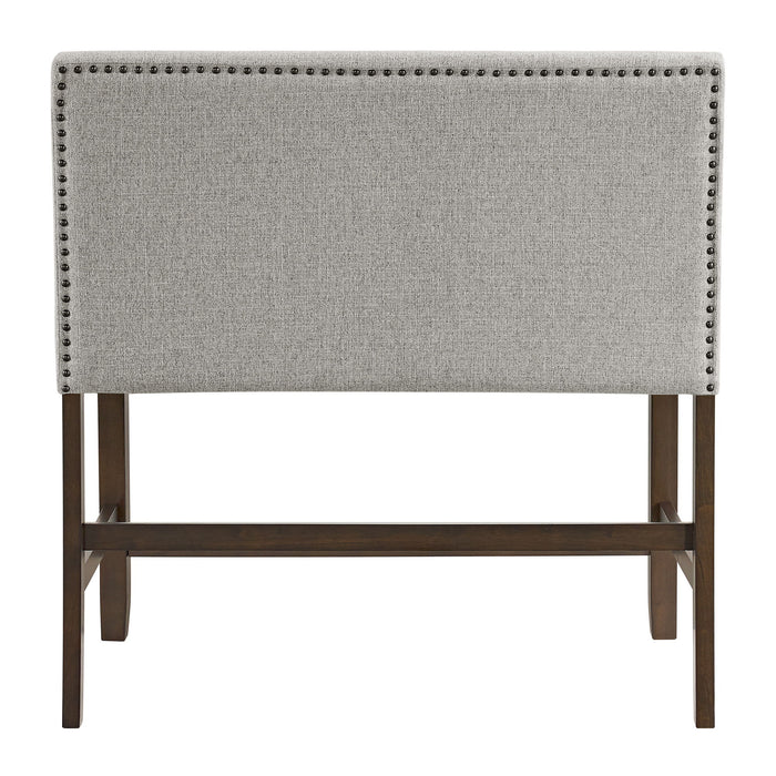 Seneca - Counter Bench With Upholstered Back And Fabric - Brown – Counter Benches by Elements International at Furniture Wholesale Plus , Nashville furniture store