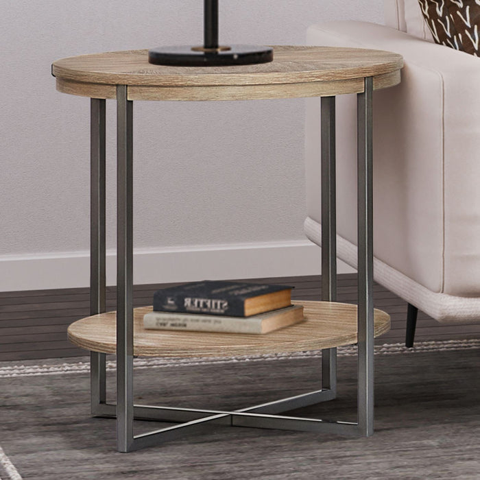 Paran Place - Round Chairside Table - Natural – Chair Side Tables by Liberty Furniture at Furniture Wholesale Plus , Nashville furniture store