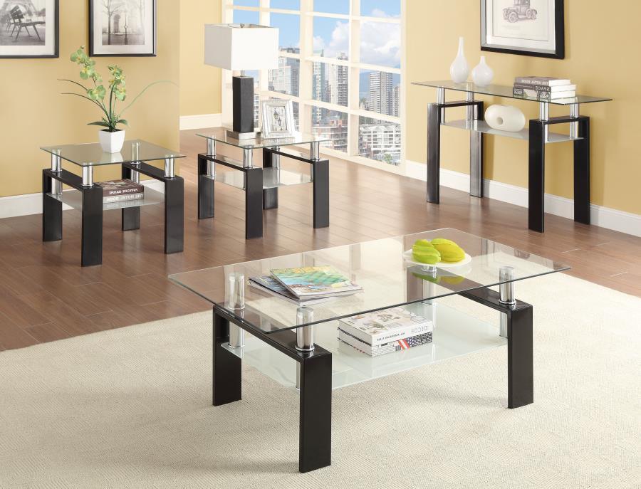 Dyer - 1-Shelf Rectangular Glass Top Table – End Tables by CoasterEveryday at Furniture Wholesale Plus , Nashville furniture store