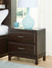 Vanmore - Two Drawer Night Stand - Dark Brown – Accent Nightstands by Benchcraft® at Furniture Wholesale Plus , Nashville furniture store