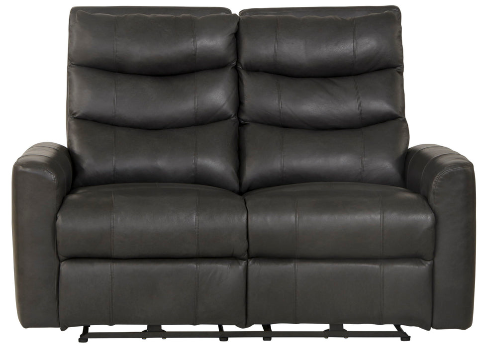 Bosa - Leather Power Reclining Loveseat - Charcoal – Reclining Loveseats by Catnapper at Furniture Wholesale Plus , Nashville furniture store