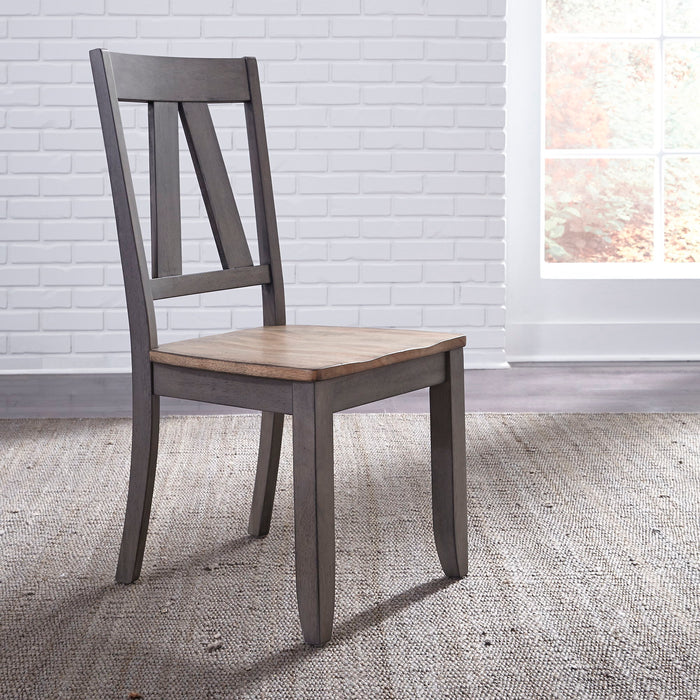 Lindsey Farm - Splat Back Side Chair (RTA) – Side Chairs by Liberty Furniture at Furniture Wholesale Plus , Nashville furniture store