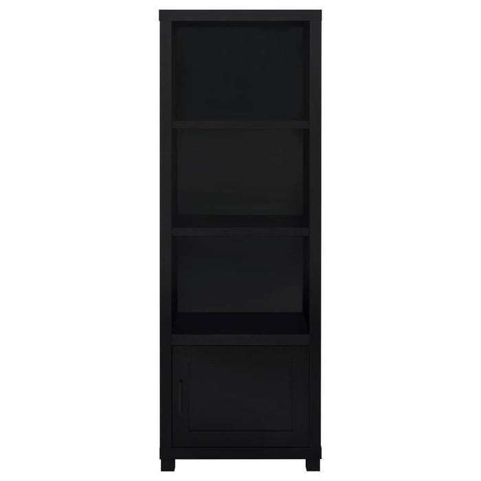Jupiter - 3-Shelf Engineered Wood Media Tower - Black – Standard Bookcases by Coaster Fine Furniture at Furniture Wholesale Plus , Nashville furniture store