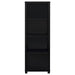 Jupiter - 3-Shelf Engineered Wood Media Tower - Black – Standard Bookcases by Coaster Fine Furniture at Furniture Wholesale Plus , Nashville furniture store
