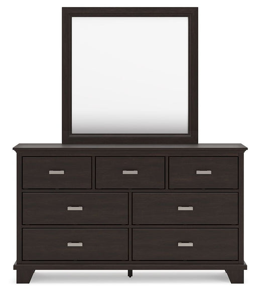 Covetown - Dresser And Mirror - Dark Brown – Dresser & Mirror by Signature Design by Ashley® at Furniture Wholesale Plus , Nashville furniture store
