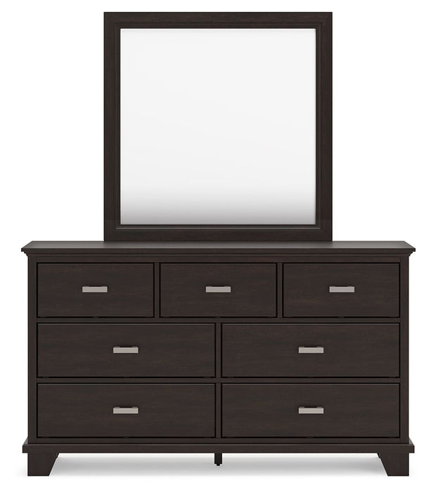 Covetown - Dresser And Mirror - Dark Brown – Dresser & Mirror by Signature Design by Ashley® at Furniture Wholesale Plus , Nashville furniture store