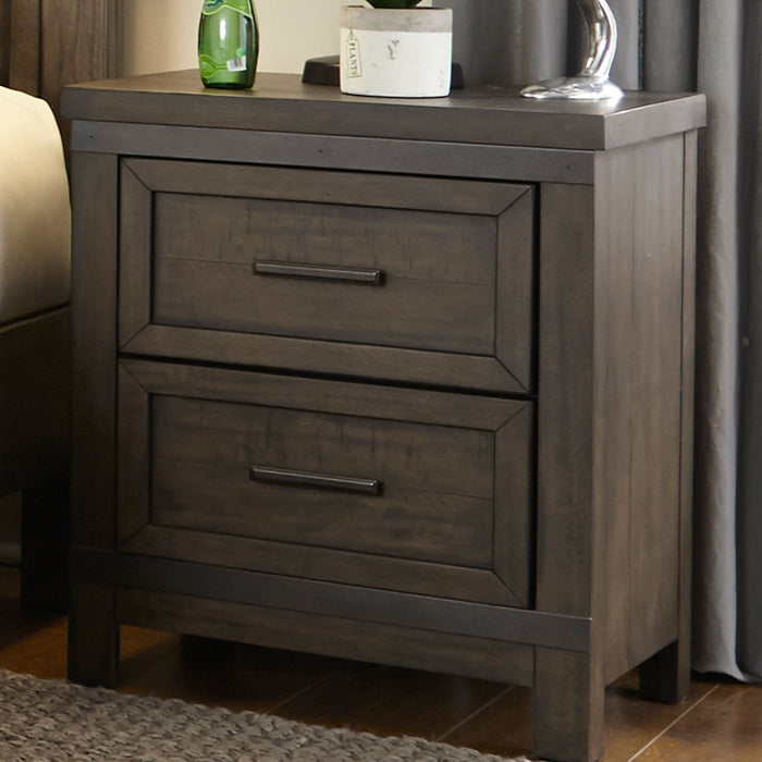 Thornwood Hills - 2 Drawer Nightstand - Rock Beaten Brown – Nightstands by Liberty Furniture at Furniture Wholesale Plus , Nashville furniture store