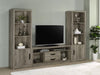 Burke - 3 Piece TV Entertainment Center - Gray Driftwood – Entertainment Centers by Coaster Fine Furniture at Furniture Wholesale Plus , Nashville furniture store