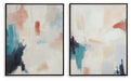 Caldish - Wall Art Set (Set of 2) - Blue / White / Pink – Canvas Art Sets by Signature Design by Ashley® at Furniture Wholesale Plus , Nashville furniture store