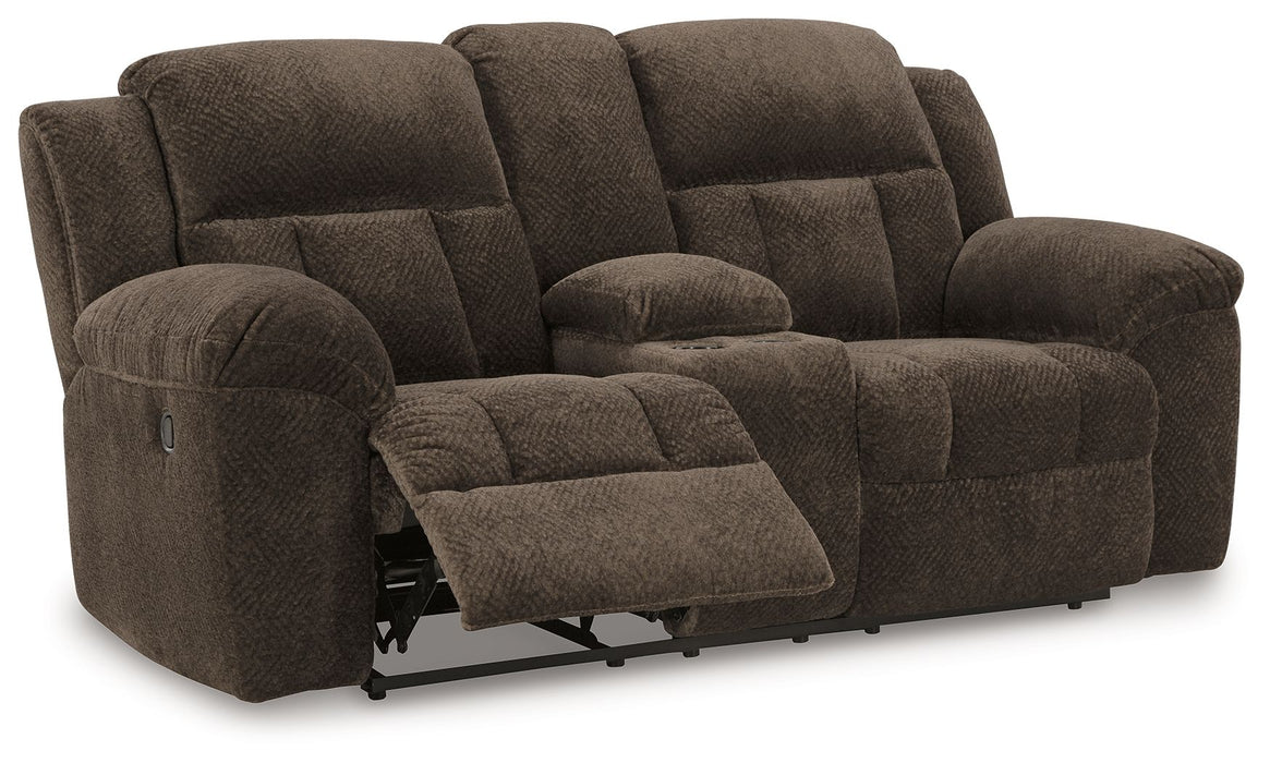 Frohn - Dbl Reclining Loveseat With Console – Reclining Loveseats by Signature Design by Ashley® at Furniture Wholesale Plus , Nashville furniture store
