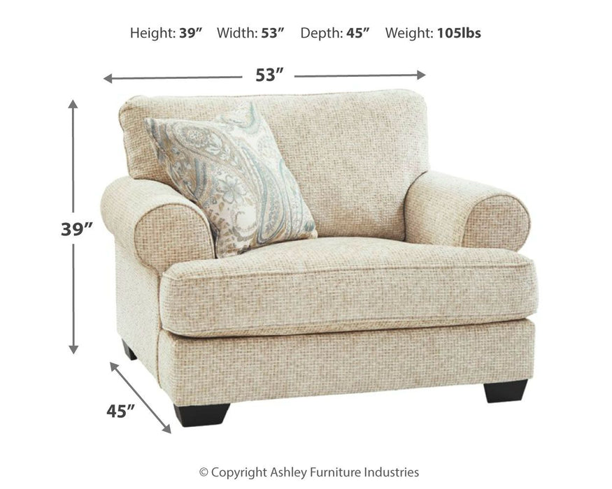 Monaghan - Chair and a Half - Sandstone – Arm Chairs by Signature Design by Ashley® at Furniture Wholesale Plus , Nashville furniture store