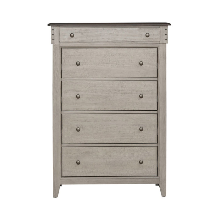 Ivy Hollow - 5 Drawer Chest - Weathered Linen / Dusty Taupe – Accent Chests by Liberty Furniture at Furniture Wholesale Plus , Nashville furniture store