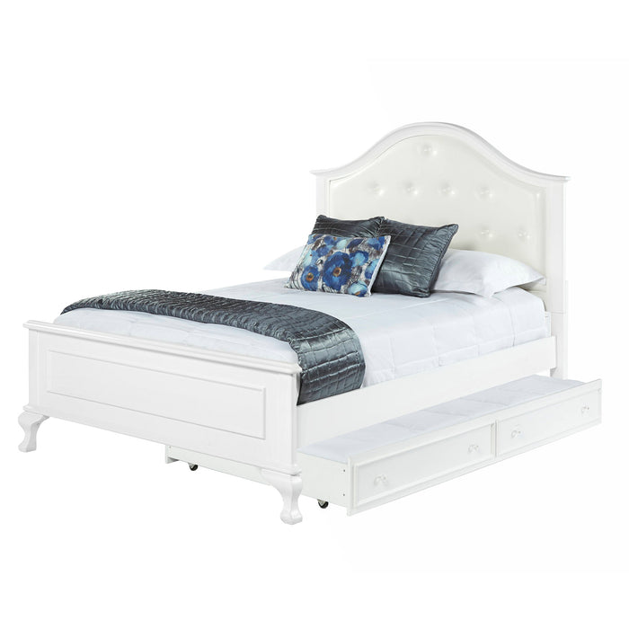Jesse - 4 Piece Full Panel With Trundle Bedroom Set - White – 4 Piece Bedroom Sets by Elements International at Furniture Wholesale Plus , Nashville furniture store