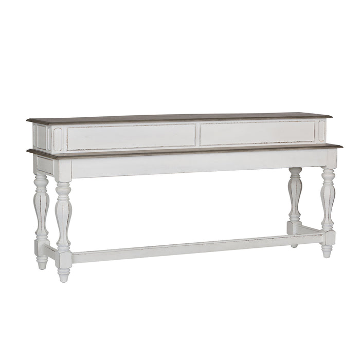 Magnolia Manor - Console Bar Table - Antique White – Console Tables by Liberty Furniture at Furniture Wholesale Plus , Nashville furniture store