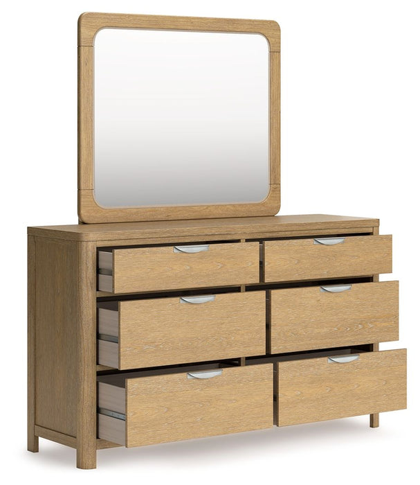 Rencott - Dresser And Mirror - Light Brown – Dresser & Mirror by Ashley® at Furniture Wholesale Plus , Nashville furniture store