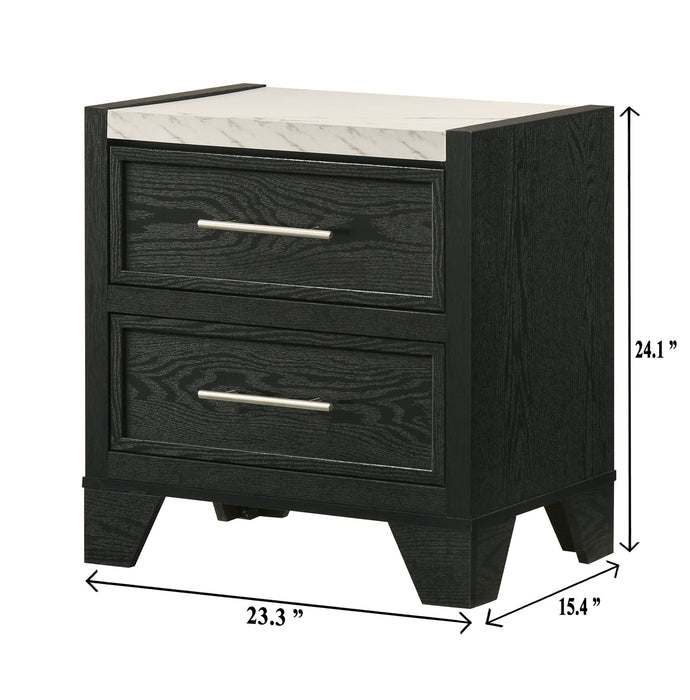 Lamar - Nightstand - Black – Accent Nightstands by Crown Mark at Furniture Wholesale Plus , Nashville furniture store