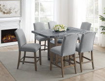 Grayson - 7 Piece Dining Set - Dark Gray – 7 Piece Dining Room Sets by Steve Silver Furniture at Furniture Wholesale Plus , Nashville furniture store