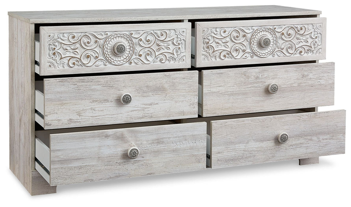 Paxberry - Six Drawer Dresser - Weatherworn - Whitewash – Dressers by Signature Design by Ashley® at Furniture Wholesale Plus , Nashville furniture store