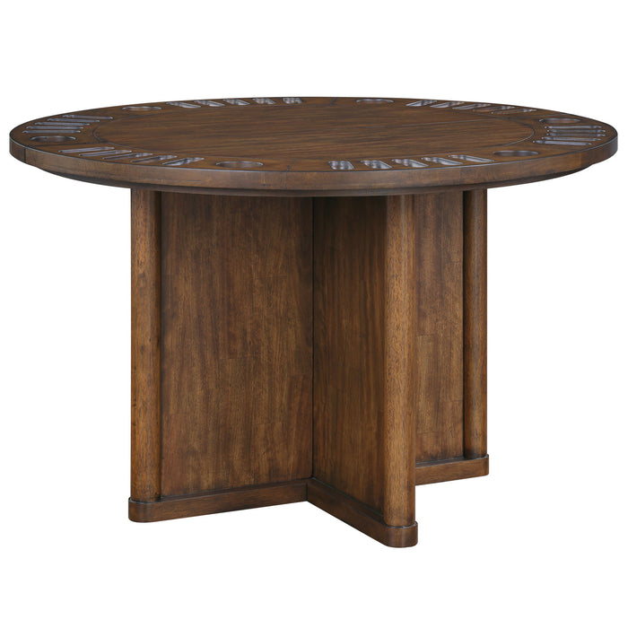 Cambridge - 6 Piece Game Set, Table, Game Top - Brown – 6 Piece Dining Room Sets by Steve Silver Furniture at Furniture Wholesale Plus , Nashville furniture store