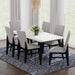 Marlene - Dining Table With White Faux Marble Top - White – Dining Tables by Elements International at Furniture Wholesale Plus , Nashville furniture store