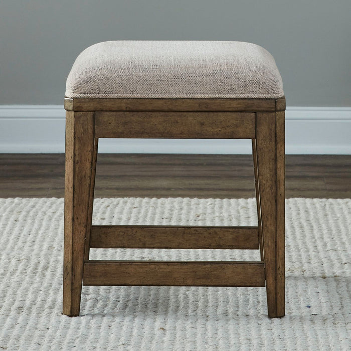 Carolina Park - Upholstered Console Stool - Amber Brown – Counter Height (24"-27") by Liberty Furniture at Furniture Wholesale Plus , Nashville furniture store