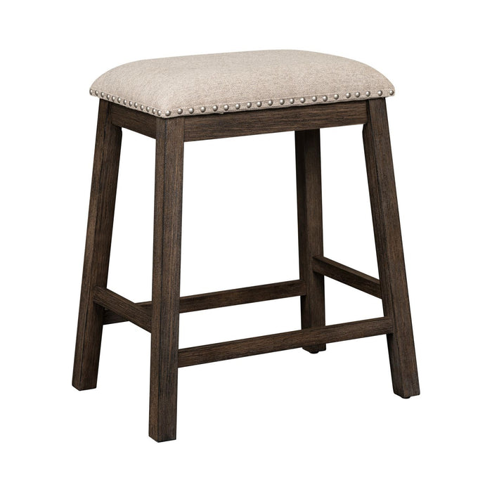Harrison - Upholstered Console Stool - Espresso – Counter Height (24"-27") by Liberty Furniture at Furniture Wholesale Plus , Nashville furniture store