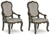 Maylee - Dining Upholstered Arm Chair (Set of 2) - Dark Brown – Chair Sets by Signature Design by Ashley® at Furniture Wholesale Plus , Nashville furniture store