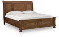Zackaryn - King Sleigh Storage Bed - Warm Brown – Storage Beds by Signature Design by Ashley® at Furniture Wholesale Plus , Nashville furniture store