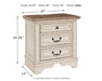 Realyn - Three Drawer Night Stand - White / Brown / Beige – Accent Nightstands by Signature Design by Ashley® at Furniture Wholesale Plus , Nashville furniture store