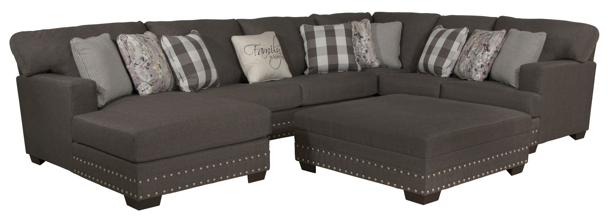 Crawford - Sectional With Cocktail Ottoman – 2 Piece Living Room Sets by Jackson at Furniture Wholesale Plus , Nashville furniture store