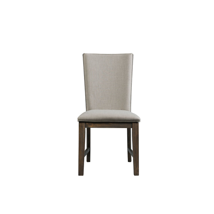 Grady - Upholstered Side Chair (Set of 2) - Walnut – Chair Sets by Elements International at Furniture Wholesale Plus , Nashville furniture store