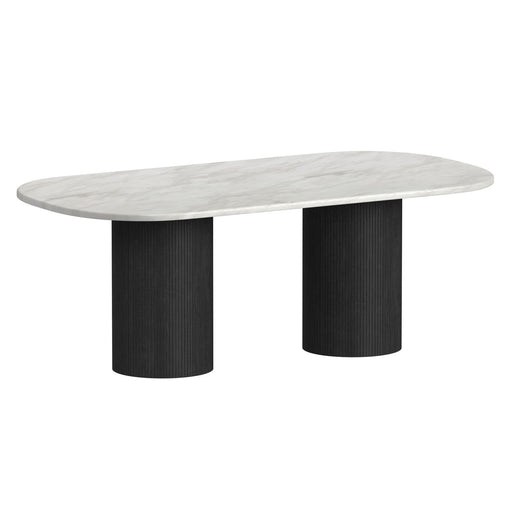 Sylvie - Oval Dining Table With Faux Marble Top – Dining Tables by Elements International at Furniture Wholesale Plus , Nashville furniture store
