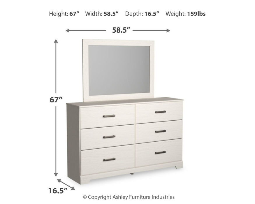 Stelsie - Dresser, Mirror - White – Dresser & Mirror by Signature Design by Ashley® at Furniture Wholesale Plus , Nashville furniture store