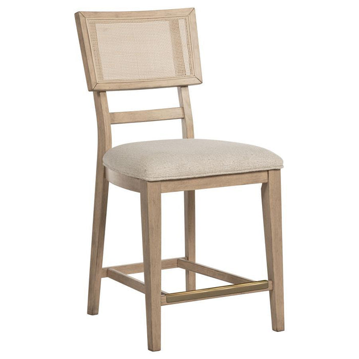 Kailani - Radio Weave Cane Counter Dining Side Chair (Set of 2) - Beige Oak – Chair Sets by Coaster Fine Furniture at Furniture Wholesale Plus , Nashville furniture store