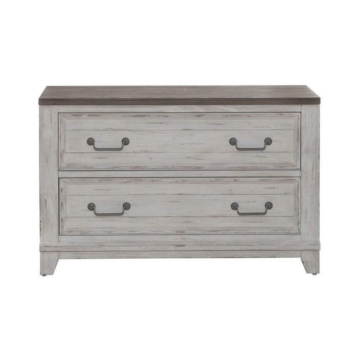 River Place - Curio Base - Riverstone White & Tobacco – Buffets by Liberty Furniture at Furniture Wholesale Plus , Nashville furniture store