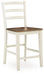 Brinfern - Barstool (Set of 2) - Brown / Antique White – Stool Sets by Signature Design by Ashley® at Furniture Wholesale Plus , Nashville furniture store