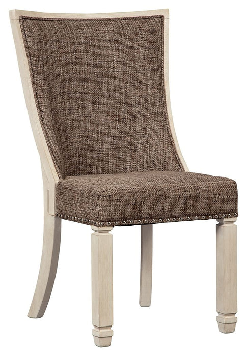 Bolanburg - Dining UPH Side Chair (Set of 2) - Lattice Back - Brown / Beige – Chair Sets by Signature Design by Ashley® at Furniture Wholesale Plus , Nashville furniture store