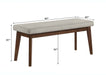 Salerno - Bench - Gray / Brown – Dining Benches by Crown Mark at Furniture Wholesale Plus , Nashville furniture store