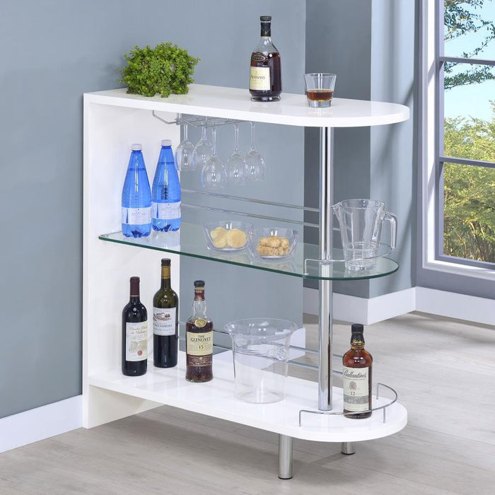 Adolfo - Rectangular 2-Tier Home Bar Table - Premium Home Bars from CoasterEssence - Just $289! Shop now at Furniture Wholesale Plus  We are the best furniture store in Nashville, Hendersonville, Goodlettsville, Madison, Antioch, Mount Juliet, Lebanon, Gallatin, Springfield, Murfreesboro, Franklin, Brentwood