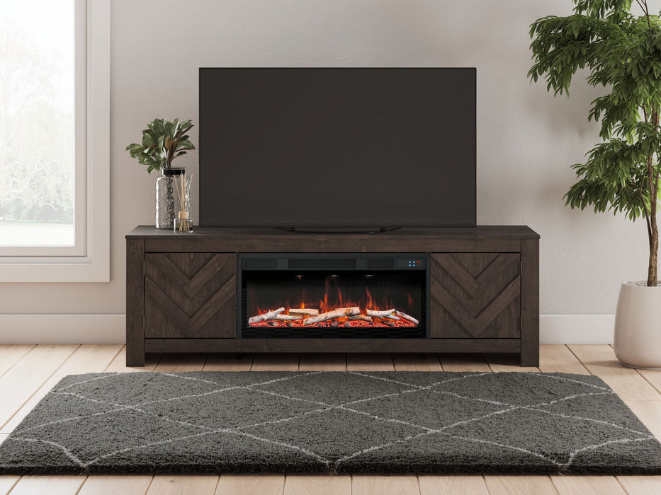 Cayboni - LG TV Stand With Fireplace Option – TV Stands by Signature Design by Ashley® at Furniture Wholesale Plus , Nashville furniture store