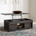 Mill Creek - Lift Top Cocktail Table - Peppercorn – Cocktail Tables by Liberty Furniture at Furniture Wholesale Plus , Nashville furniture store