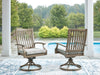 Rainier Ranch - Swivel Chair With Cushion (Set of 2) - Brown / Beige – Chair Sets by Signature Design by Ashley® at Furniture Wholesale Plus , Nashville furniture store