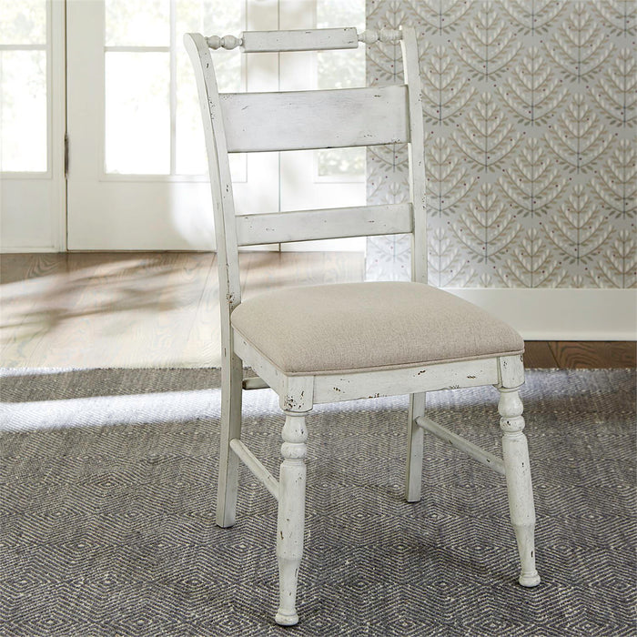 Whitney - Slat Back Side Chair - Antique Linen / Weathered Gray – Side Chairs by Liberty Furniture at Furniture Wholesale Plus , Nashville furniture store