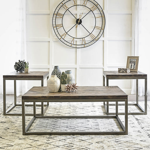 Lorenza - 3 Piece Table Set - Brown – Table Sets by Steve Silver Furniture at Furniture Wholesale Plus , Nashville furniture store